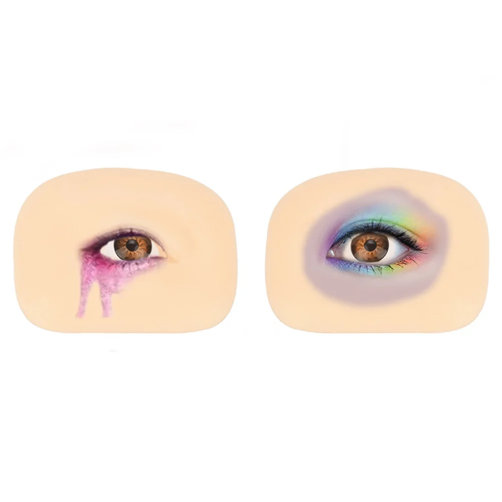 

1 set Makeup Eye Skin Silicone Eyeshadow Training Board Portable Reusable Eye Skin For Makeup Practice Board Beginners