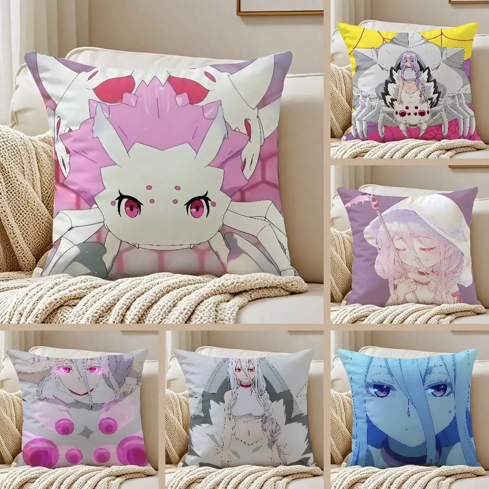 أنيمي S-so أنا عنكبوت لذلك ما كيس وسادة مكافحة الغبار المخدة غير مرئية سستة حريري قصير أفخم غطاء وسادة أريكة #2
