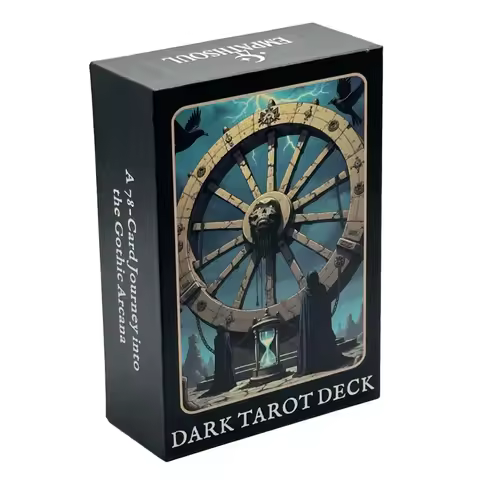 Dark Tarot Cards Set, Gothic Arcana Journey Classic Theme Deck, 78 Cards 13x9cm, Fortune-Telling &amp; Divination Game