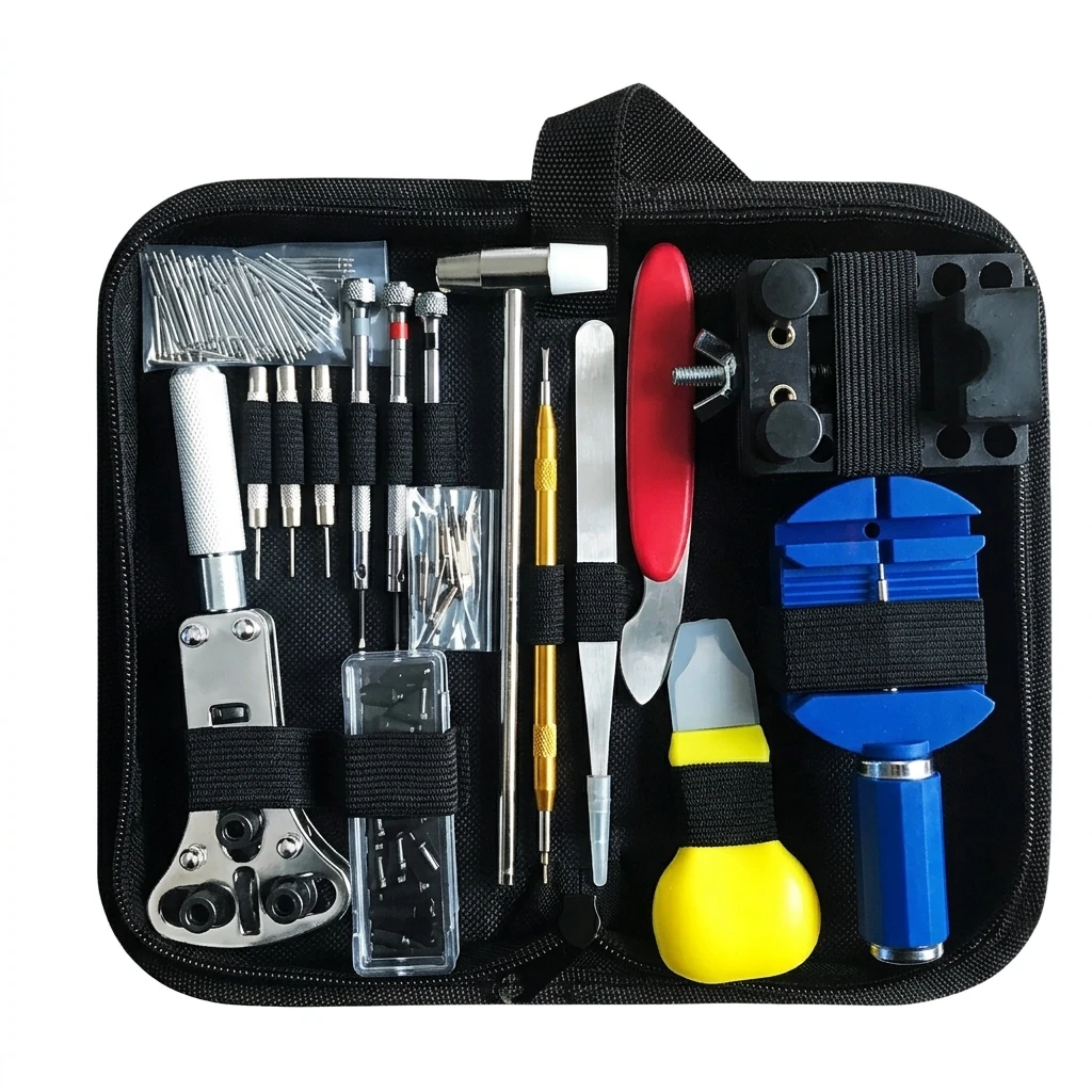 Jewelry Watch Repair Tool Kit Professional Maintenance Set for Watchmakers DIY Clock Battery Replacement Alloy Steel Tools Kit