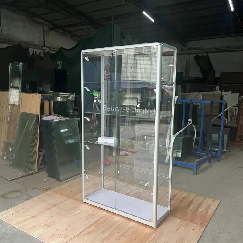 Versão completa Smoke Shop Glass Aluminum Display, personalizado