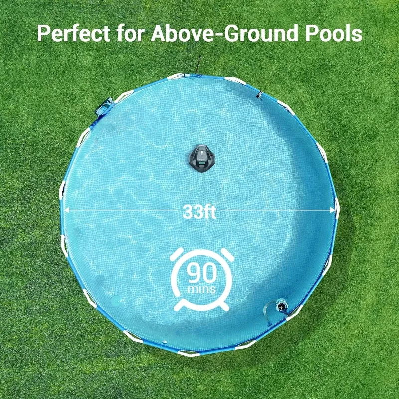 AIPER Cordless Robotic Pool Cleaner, Pool Vacuum with Dual-Drive Motors, Self-Parking Technology, Lightweight,