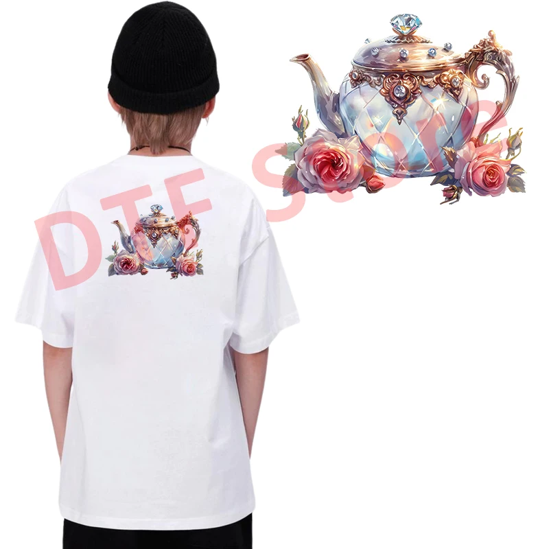 Shining Jewelry Princess Iron On Patch Heat Transfer Printing On Clothes Iron on transfer dtf transfers ready to press