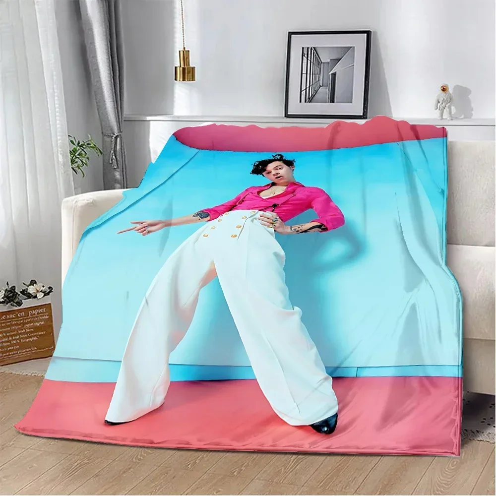 

Singer Printed Blanket Picnic Blankets Warm Blanket Soft and Comfortable Blanket Home Travel H-Harry-Styles Birthday Gift
