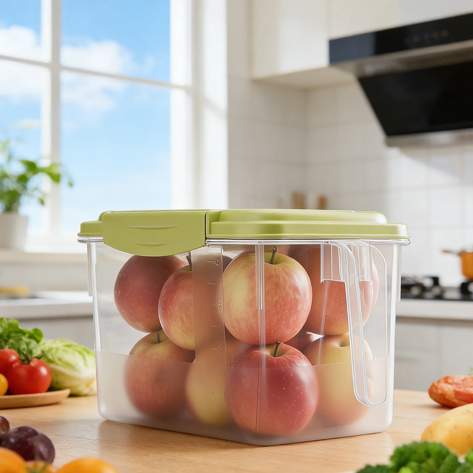 

Холодильник для хранения фруктов 4,5 л, ящик для хранения фруктов, органайзер для семей, домашние курятки, офиса, автофургона, ресторана, остатков яиц