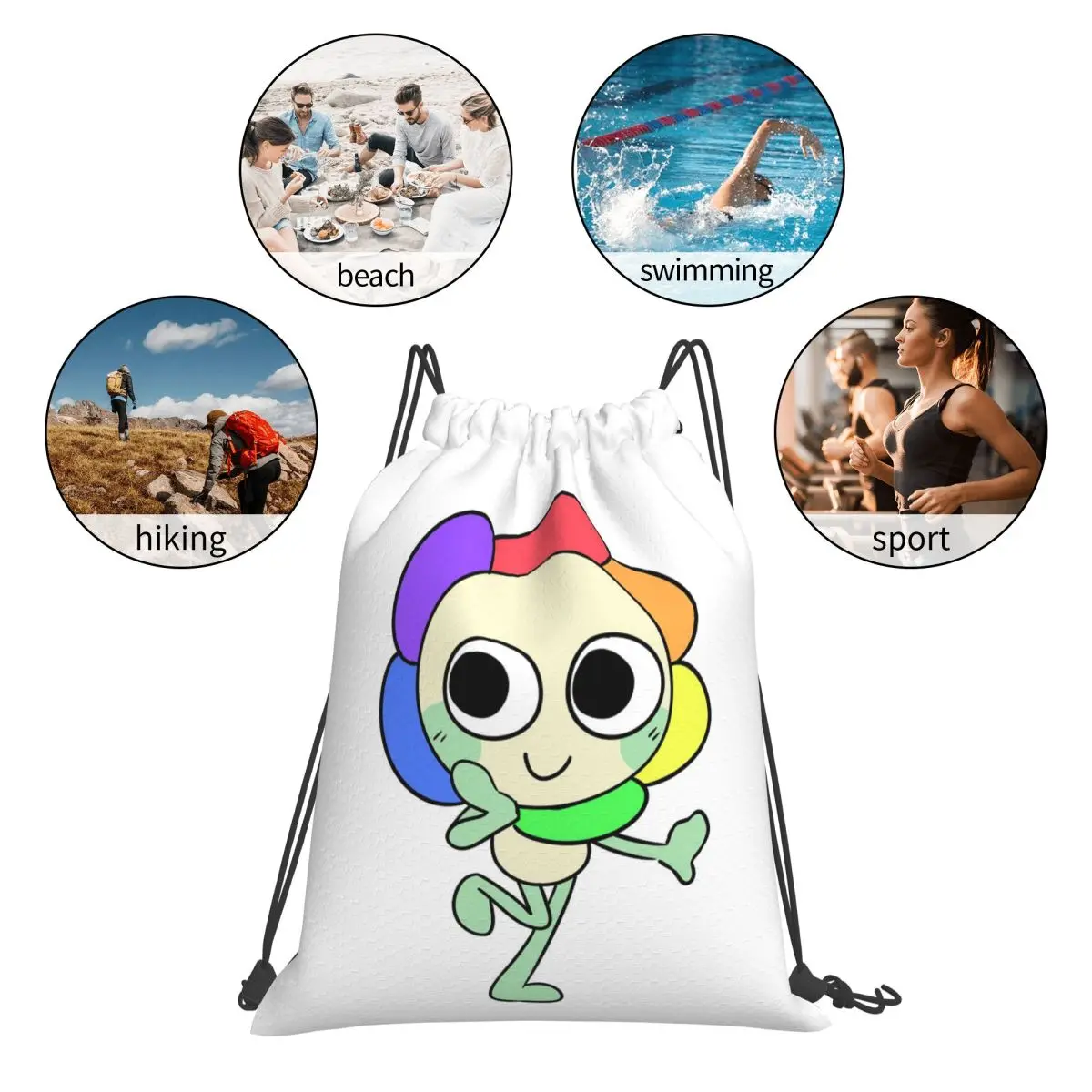 حقائب ظهر Dandy's World Dandy متعددة الوظائف برباط حزمة جيب أشتات حقيبة كتب للمدرسة للرجال والنساء