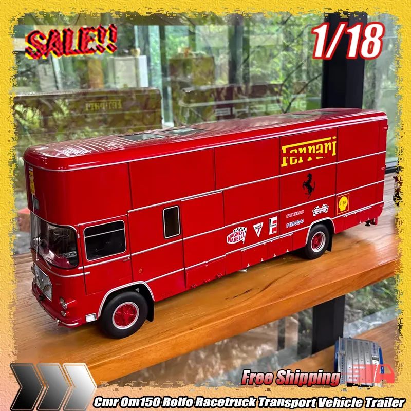 

New Cmr 1:18 Fiat 150 Transport Vehicle Trailer Simulation Alloy Miniature Die-Casting Car Model Customized Collectible Toy Gift