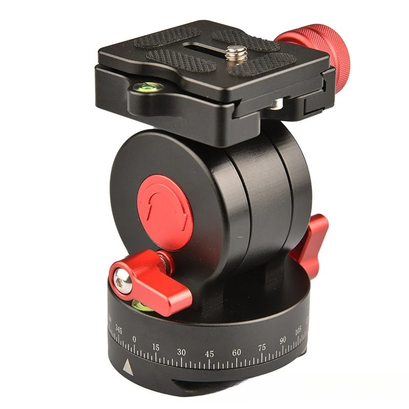 2026 Mini Compact Fluid Tripod Head Pan‑Tilt 360° Rotation Arca‑Standard Dovetail Base Video Camera Tripod Accessory