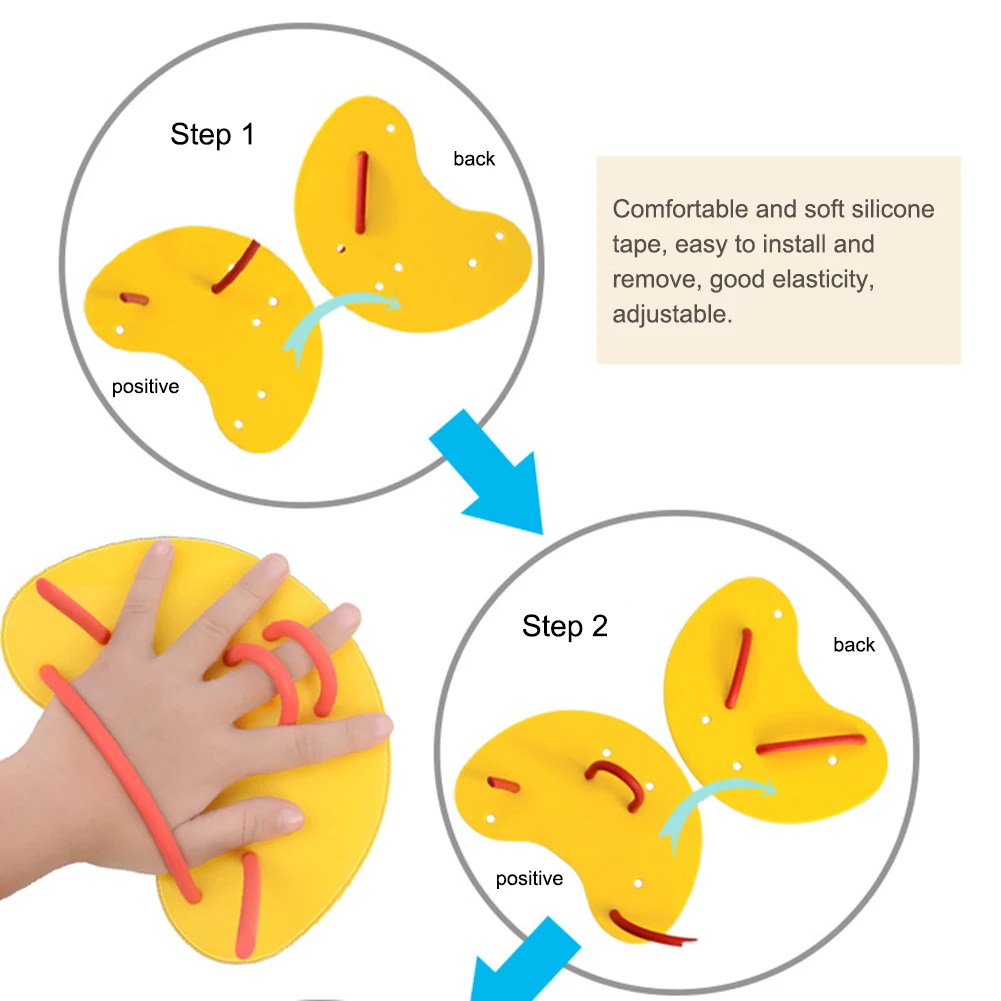 Adjustable Adult Children Swimming Paddles Girdles Correction Hand Fins Flipper Silicone Finger Webbed Gloves Paddle Water Sport