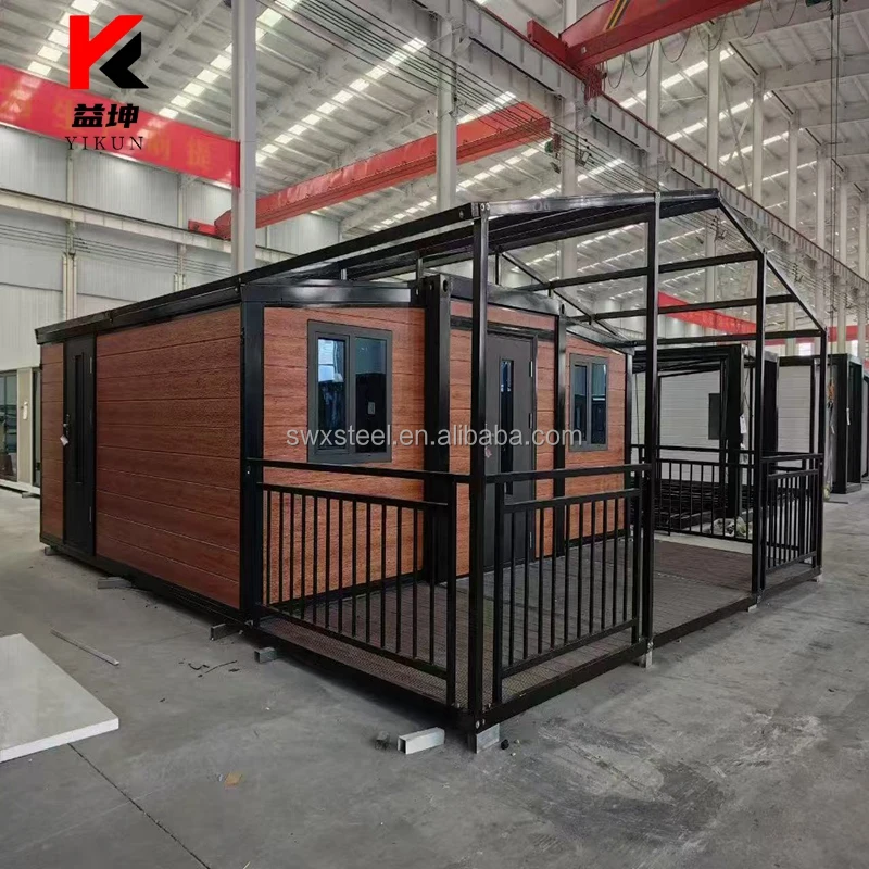 Custom Modern Expandable Prefabricated Container House for Office Villa Kitchen & Bathroom Use