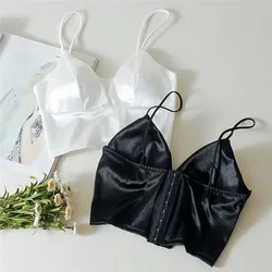 Fashion Women Lady Casual Tops Tube Chest Wrap Bandeau Underwear Black White Wrapped Chest Strap Chest Pad Underwear