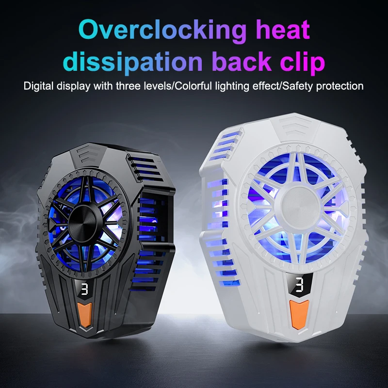 

Mobile Phone Cooler Cooling Fan Radiator For PUBG Phone Cooler Back-clip Semiconductor Game Air Cooling Fan