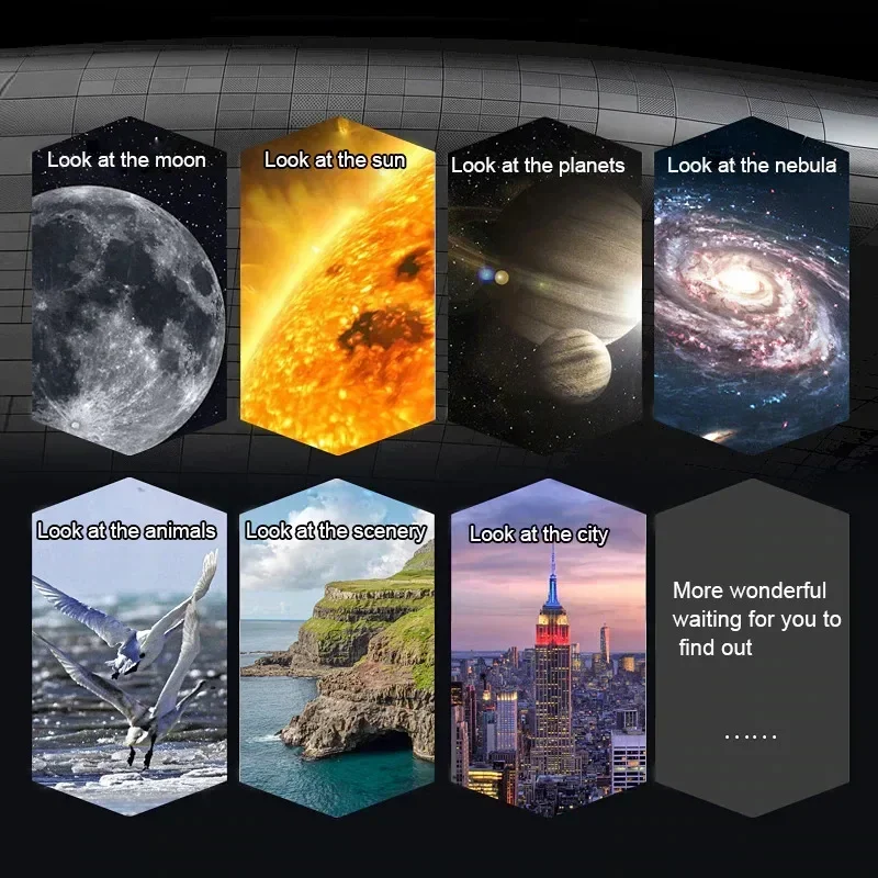 Teleskop Astronomi Powerseeker Teropong 80mm - 80EQ - Hitam