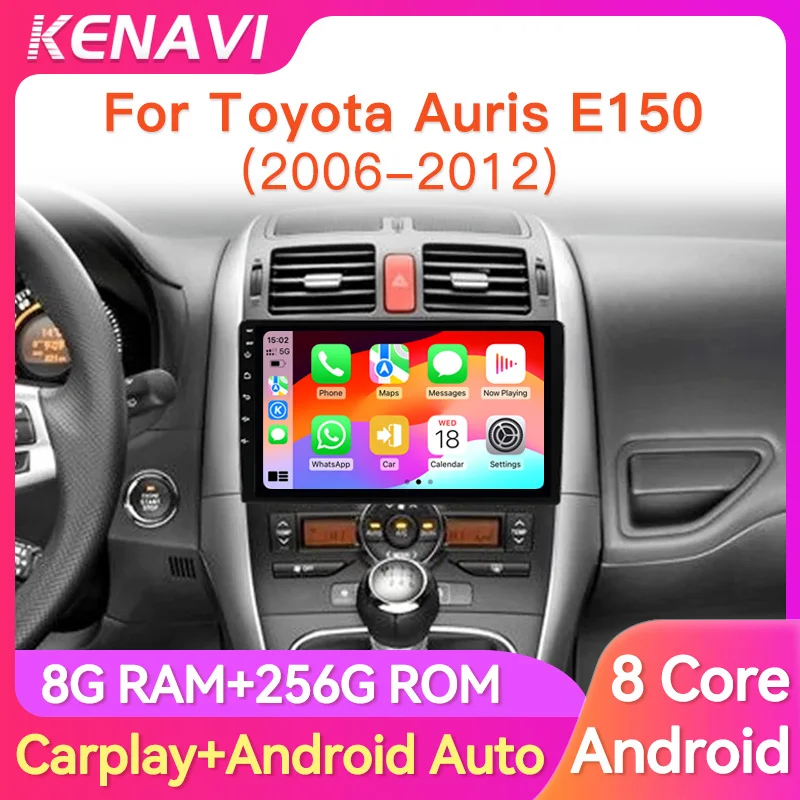 

2 Din Car Stereo Radio For Toyota Auris E150 2006-2012 Lntelligent Center Multimedia Video Player Carplay Android Auto Head Unit