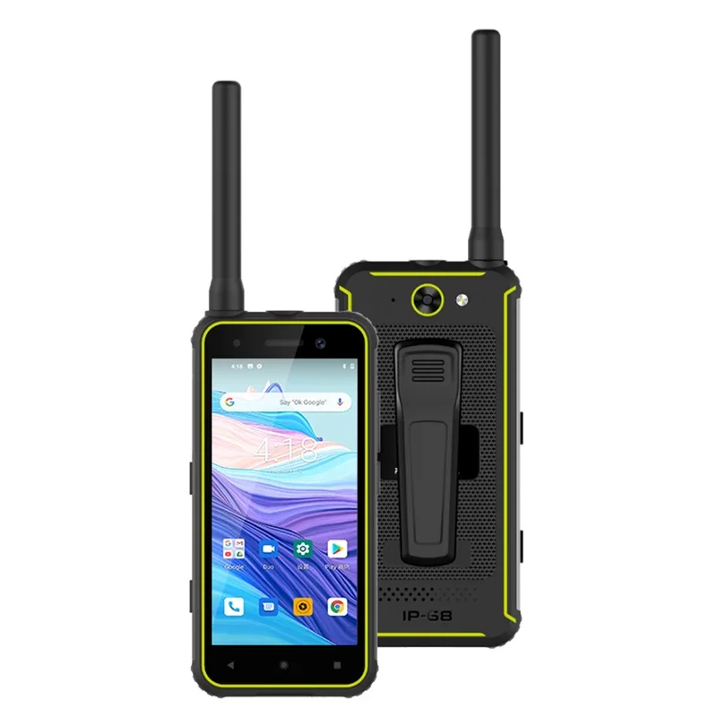 Phonemax R4pro Android Keypad Mobile Phone 4G Rugd Handheld External DMR Walkie Talkie 3KM Ran FM Modulation Antenna Included