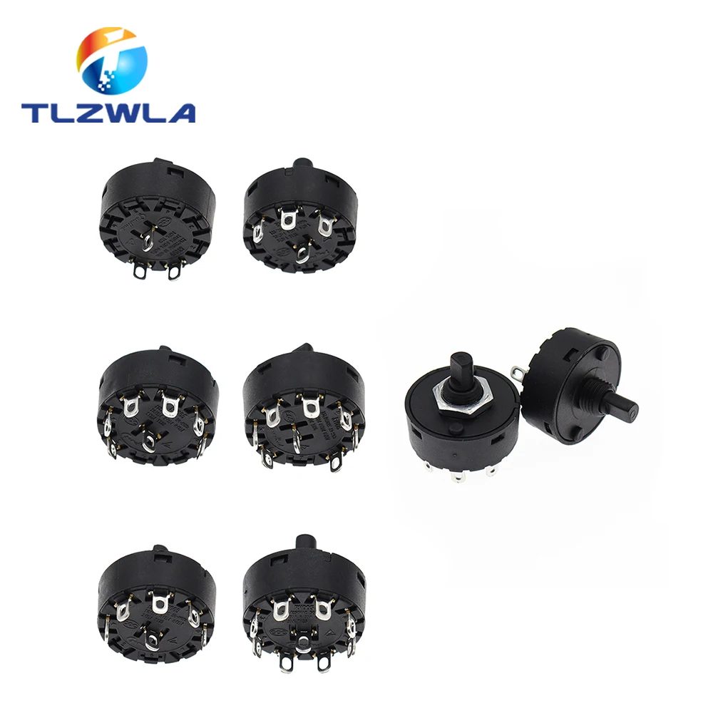 Knob Switch 6A 2/3/5/6/7/8 Position Rotary Switch 3/4/6/7/8/9Pin Electric Oven Power Switch Heater Temperature Control Switch