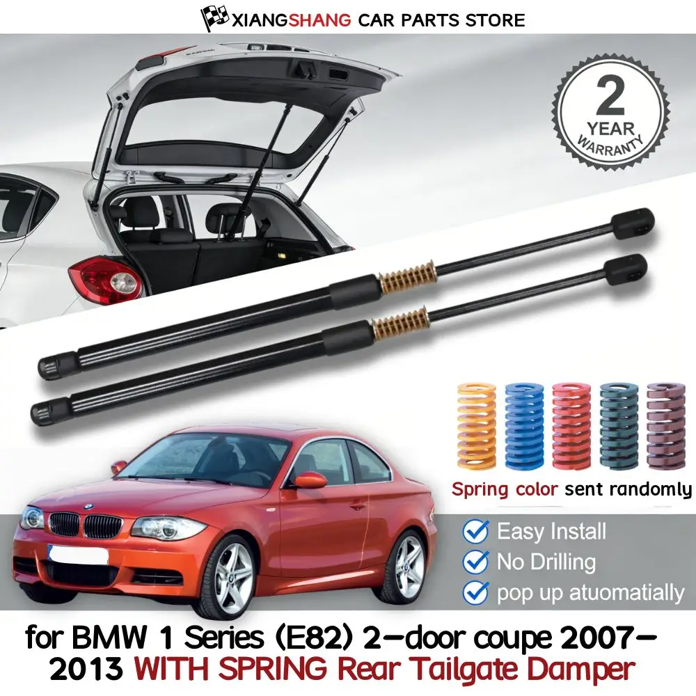 

2pcs Rear Auto Open With Spring Damper for BMW 1 Series (E82) 2-door coupe 2007-2013 Trunk Boot Gas Charged Gas Struts