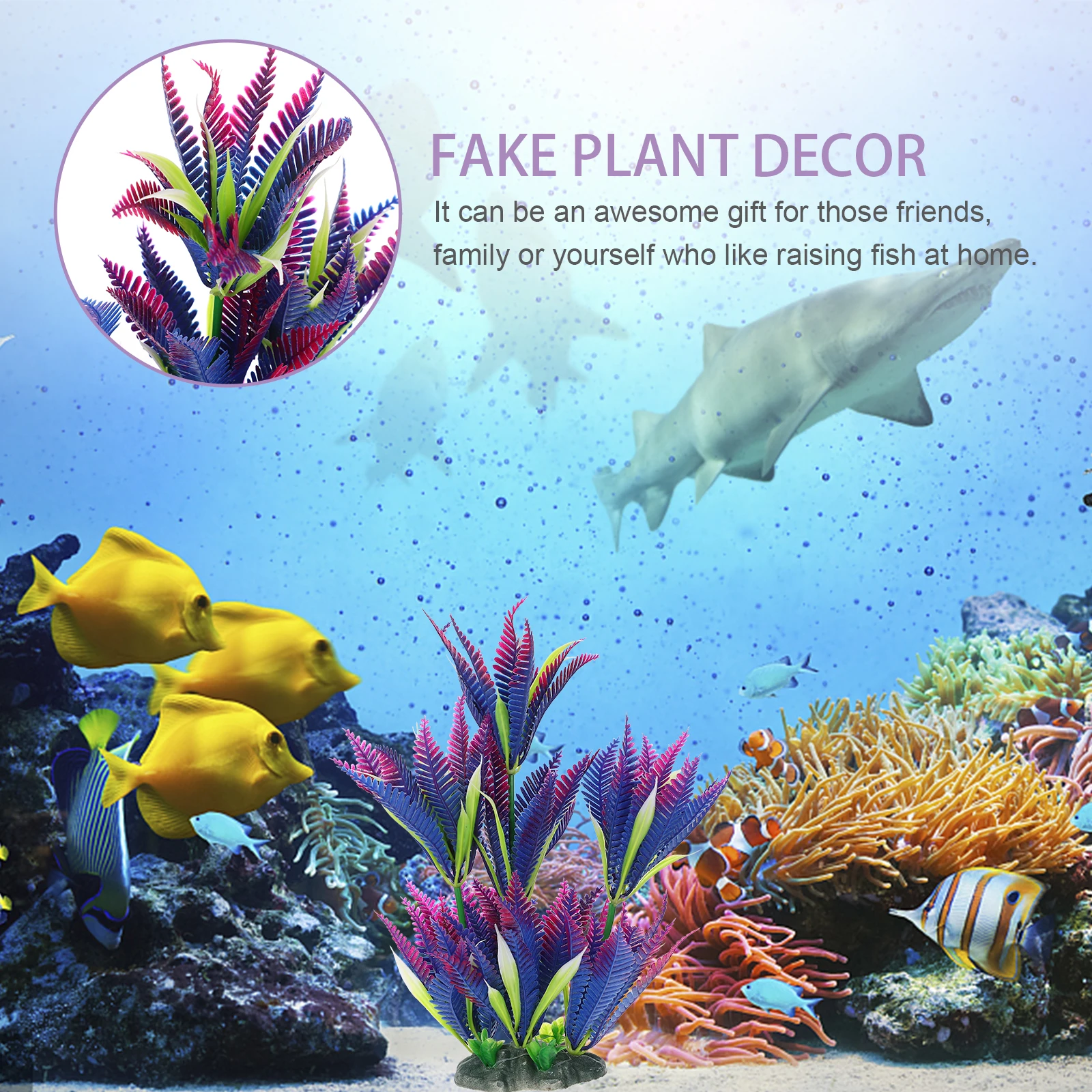 

Aquarium Decor Fish Tank Artificial Plant Decorative Water Grass Lightweight Compact Realistic Fine Workmanship