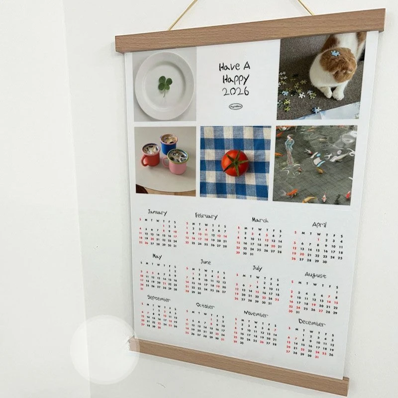 2026 Wall Calendar Korean Ins  Poster Wall  Calendar for Bedroom Home Decor Gifts Creative Wall Decoration Picture Photo Props