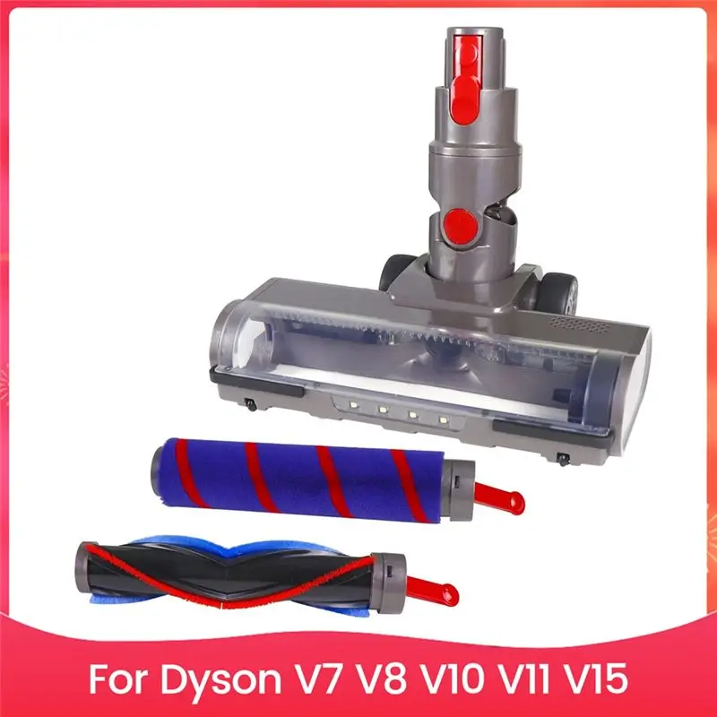 

PZHI-Direct Drive Brush Head For Dyson V7 V8 V10 V11 V15 Vacuum Parts With Carpet Brush For Carpet Floor Clean