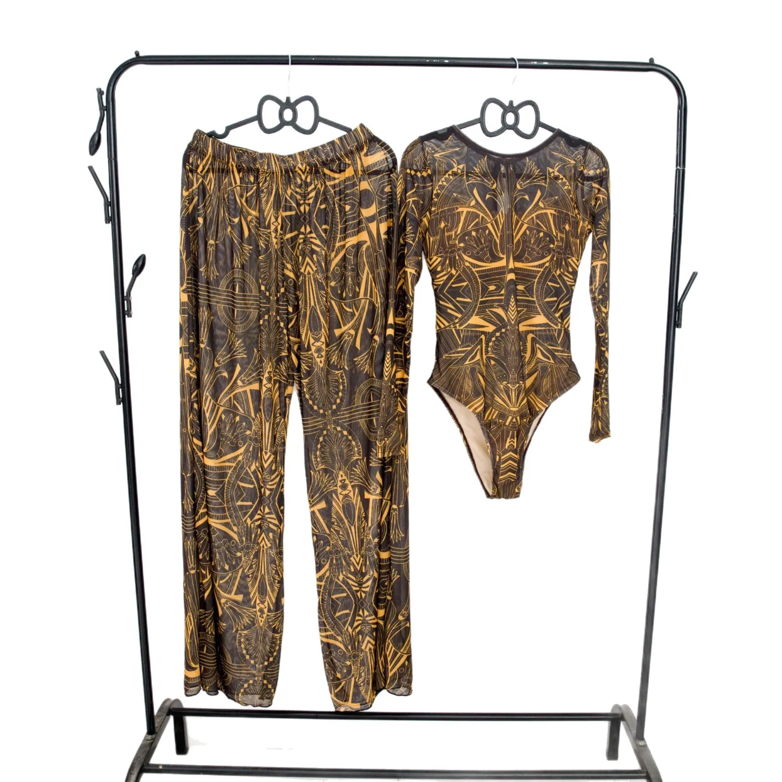 Conjunto de traje de baño de bikini de una pieza, pantalones talla única más grande