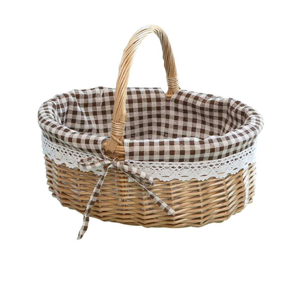 

Rattan Storage Basket Bread Container Fruit Cubes Box Picnic Bag Wooden Baby Collapsible Laundry Baskets