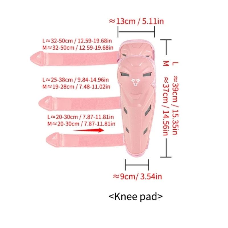 Pink/Black Unisex Motorcycle Knee Pads 2Pcs Set Motocross Off-Road Leg Guards Protective Gear for Cycling MTB Dirt Bike Knee Pad