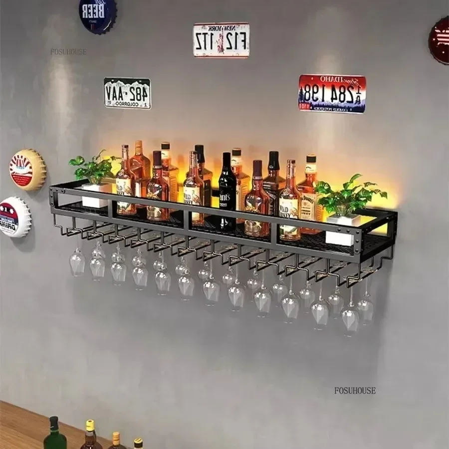 

Дизайнерская стеклянная стойка для вина, перевернутые держатели, современная подвесная чашка, обеденная зона, винный шкаф для ночного клуба, мебель для бара