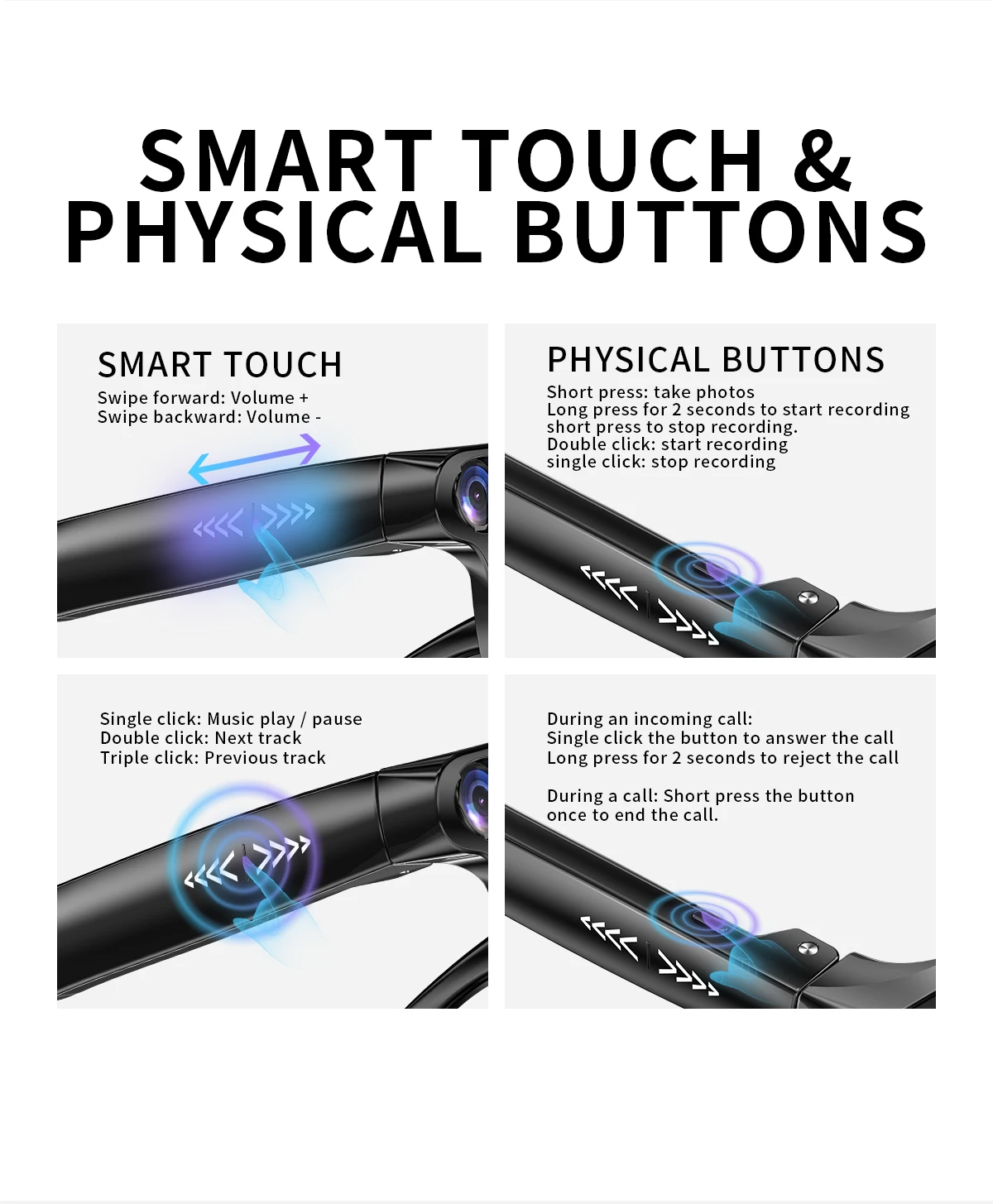 2026 New Smart Glasses 800W Take Pictures Record Al Translation WIFI Transmission AI Recognition GPT 2000MAH Music Smart Glasses