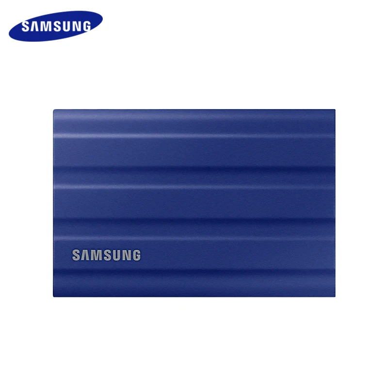 Samsung T7 Shield Nvme Snelheidsovertredingen 1050 Mb/s Usb 3.2 Type-C 1Tb 2Tb Draagbare Solid State Drive Blauw Wit Ssd Ip65 Encryptie Pssd