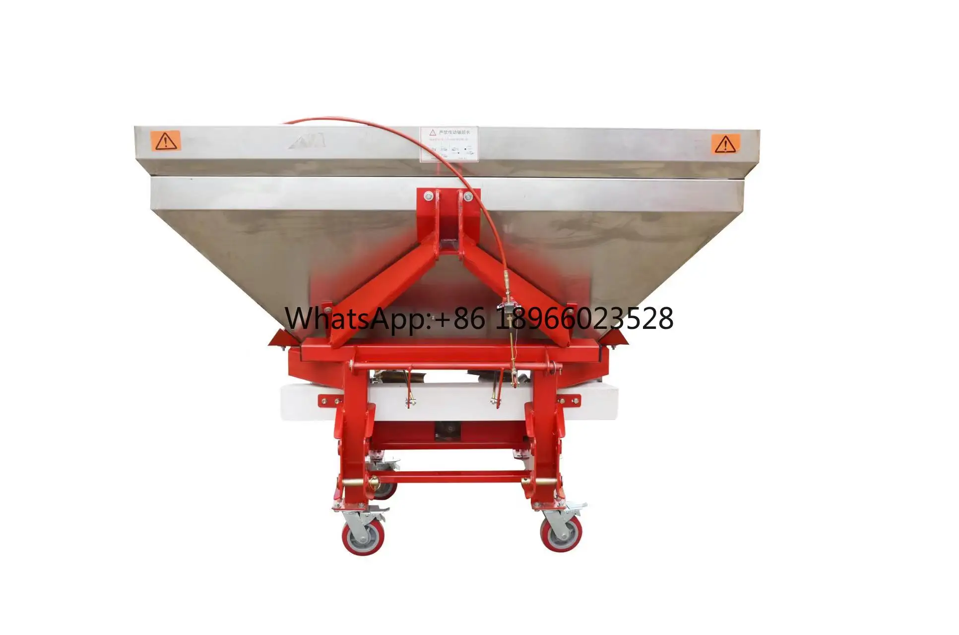 Hanging single plate chain small manure spreader