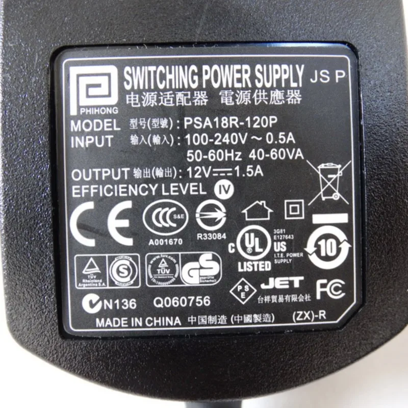 Original PSA18R-120P 12V1.5A Power Adapter 5.5 * 2.1 Plug