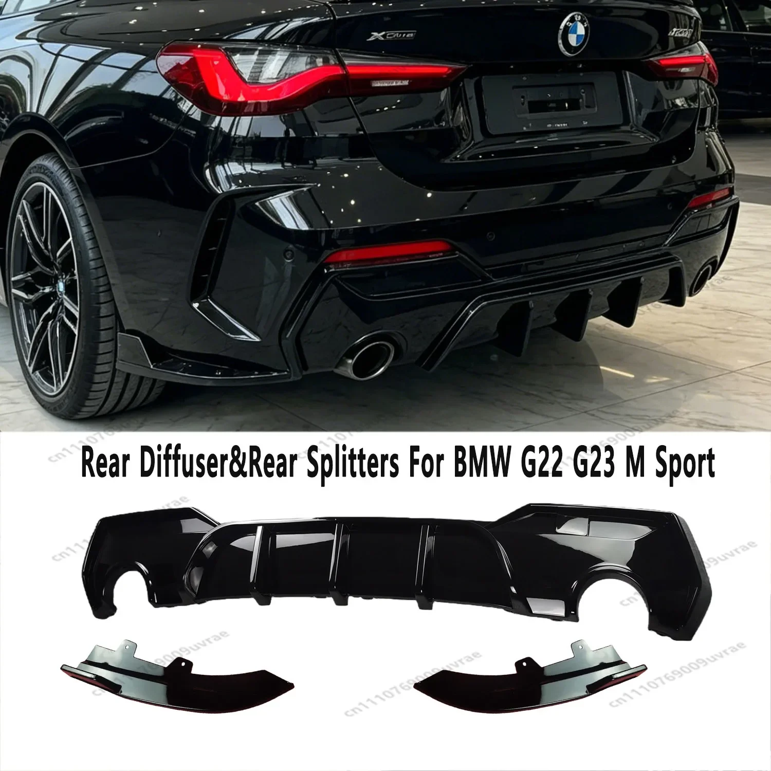 MP Style Rear Bumper Diffuser&Splitter For Bmw G22 G23 420i 420d 430i 430d 2-door Coupe/Cabrio M Sport 2020-2026 Bodykits Tuning