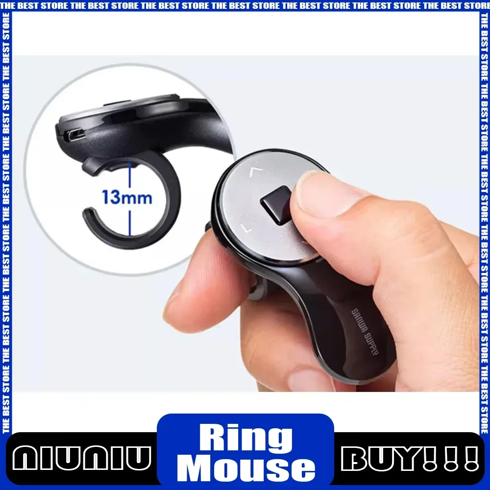 

Sanwa Ring Mouse Dual Mode Wireless Bluetooth Charging Mini Air Flying Squirrels Lazy Creative Ppt Finger Mouse For Office Gifts