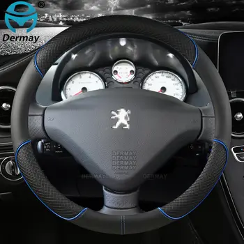 Pro Peugeot 206 207 307 DERMAY Potah volantu z umělé kůže, protiskluzový, autodoplňky, rychlé dodání 10 nejlepší prodej kryt volantu pro Peugeot 206 - №2