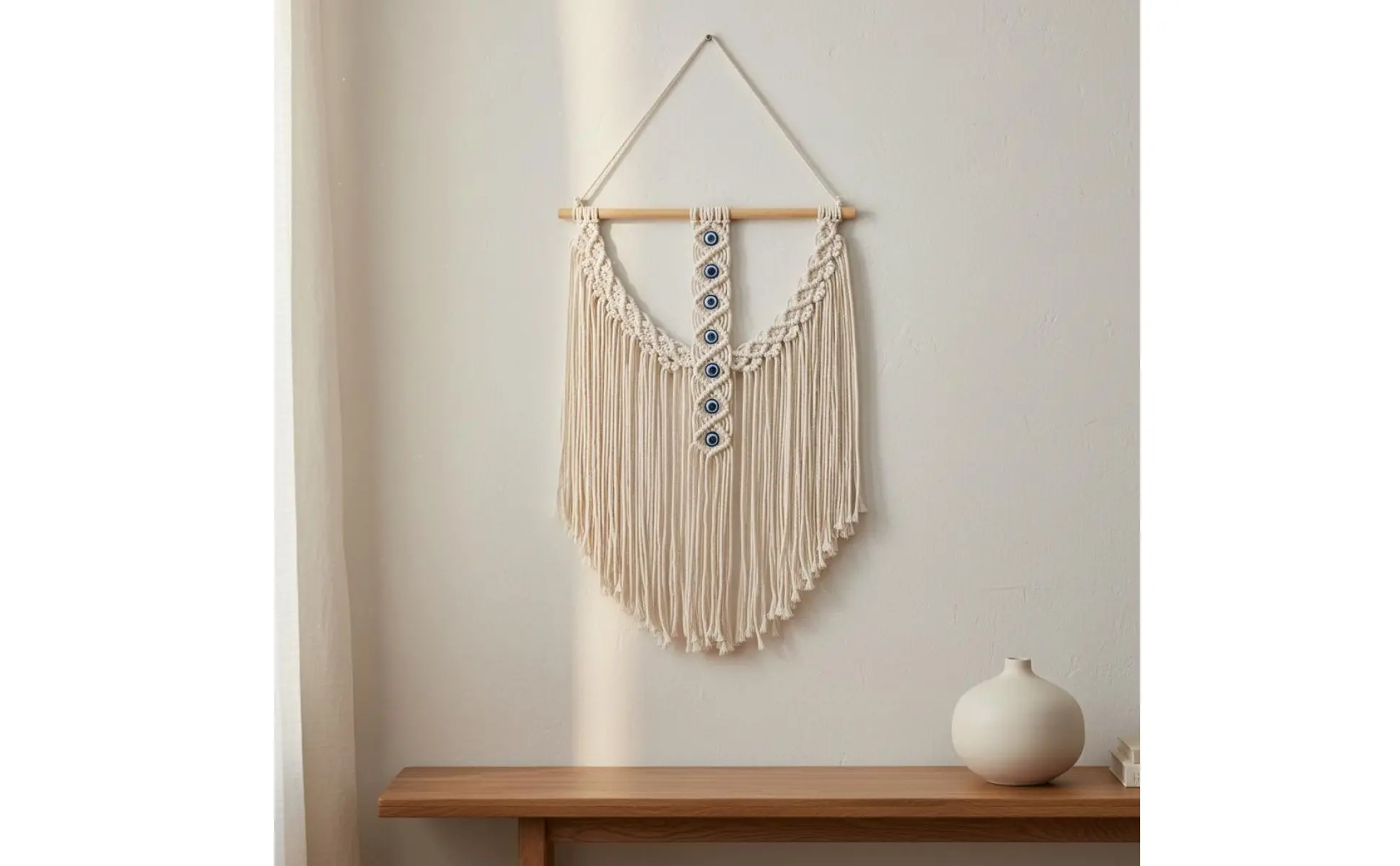 Evil Eye Wall Hanging Tassels Handwoven Tassel Wall Hanging Evil Eye Tapestry Easy to Hang Long-Lasting for Bedroom Evil Eye Wall Hanging Tassels Handwoven Tassel Wall Hanging Evil Eye Tapestry Easy to Hang Long-Lasting for Bedroom