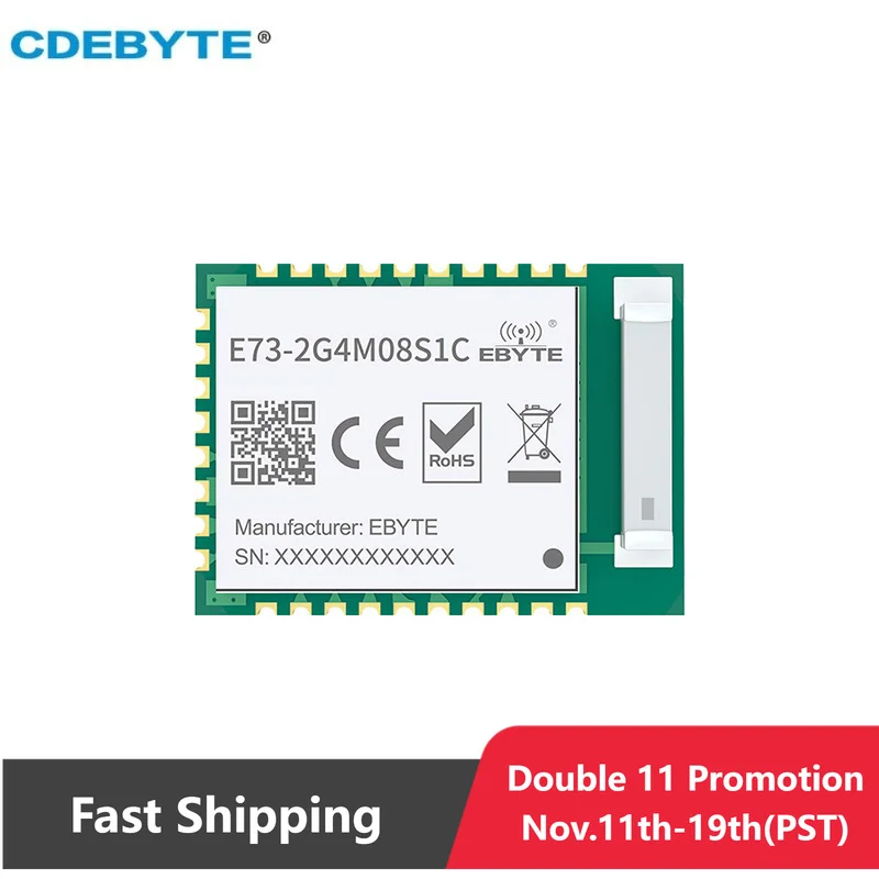 

Ebyte E73-2G4M08S1C nRF52840 2,4 ГГц BLE 4,2 5,0 порт ввода-вывода 8dBm SMD керамический антенный модуль CE FCC RoHs сертифицирован