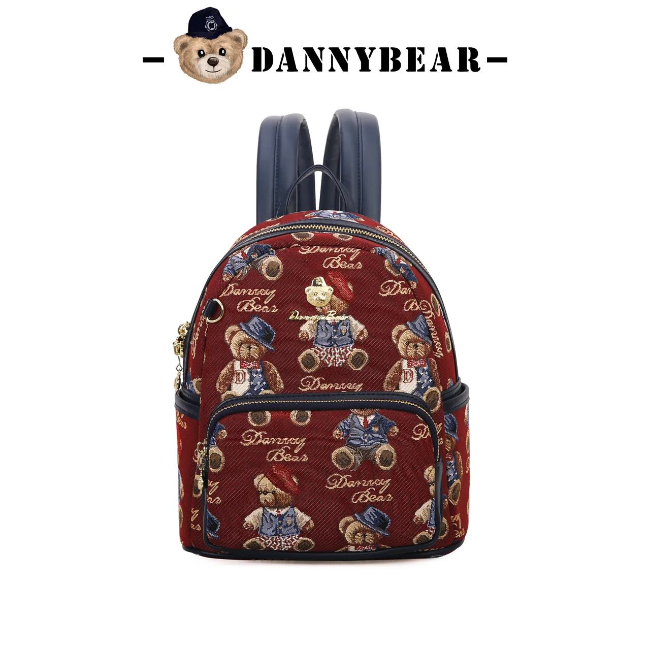 danny-bear-cute-bear-print-backpack-for-women-stylish-canvas-casual-daypack-large-capacity-lightweight-school-travel-bag