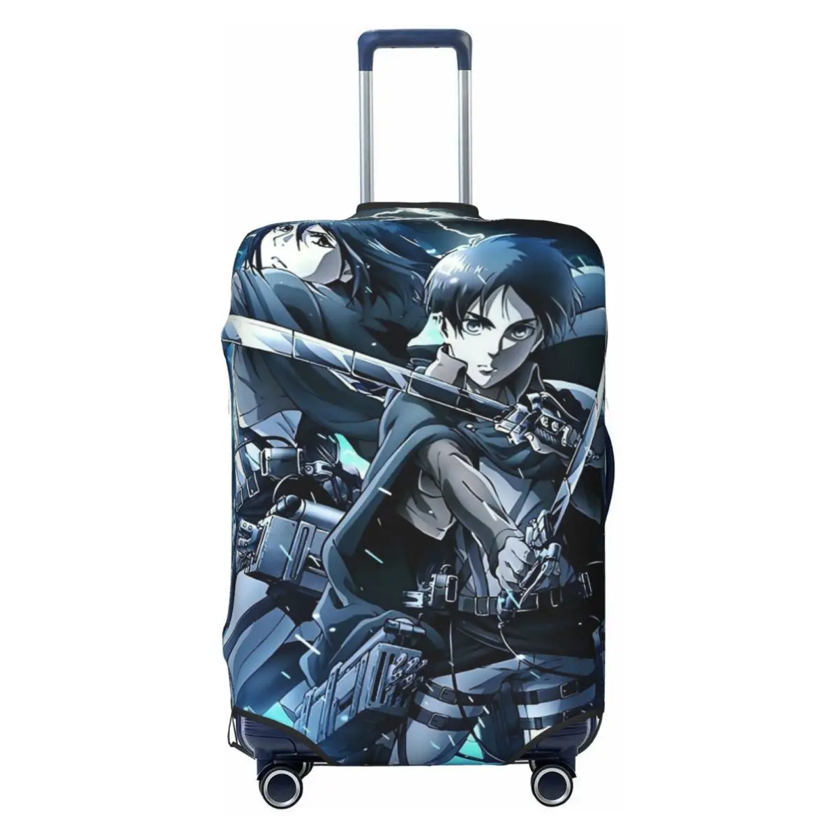 

Чехол для чемодана с изображением Титанов, забавный мультяшный дизайн, защитный чехол для чемодана с изображением ужасающего гигантского монстра, подходит для чемоданов 18-32 дюймов.