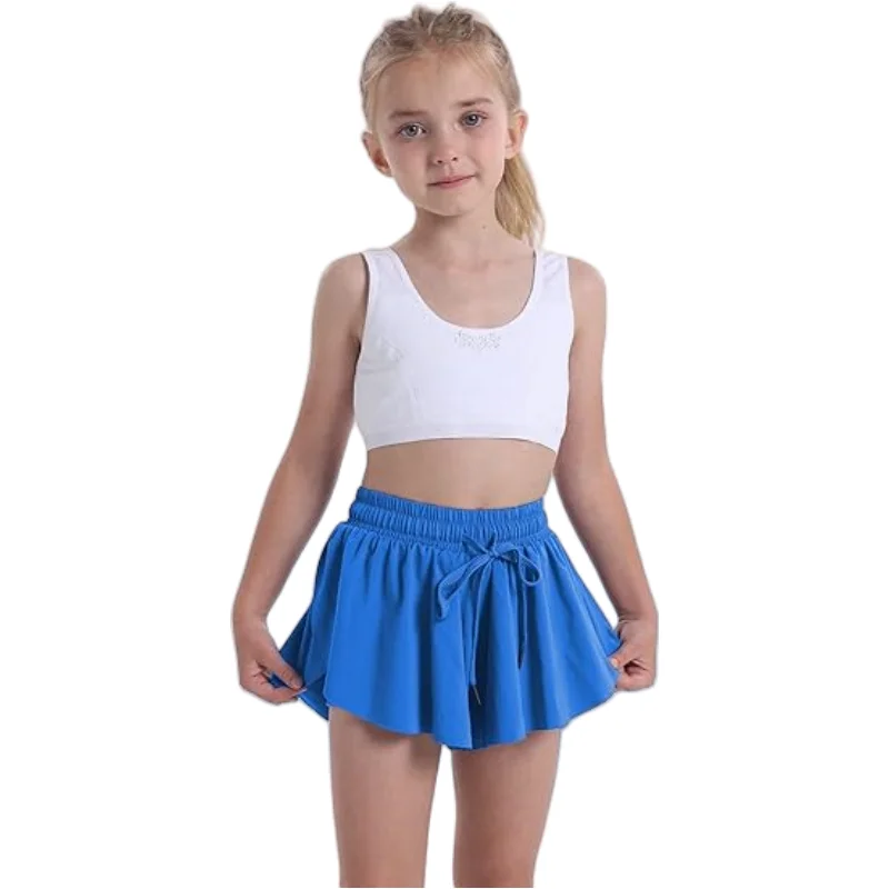 Flowy Shorts for Teen Girls Women Athletic Gym Running Biker Tennis Shorts Skort Preppy Youth Spandex Lounge Yoga Summer Skirts