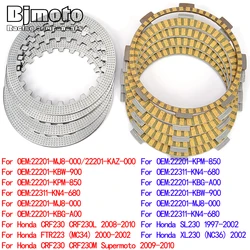 FTR 223 Clutch Friction Disc Plates For Honda 22201-KBW-900 22201-KPM-850 22311-KN4-680 FTR-223 (MC34) 22201-MJ8-000