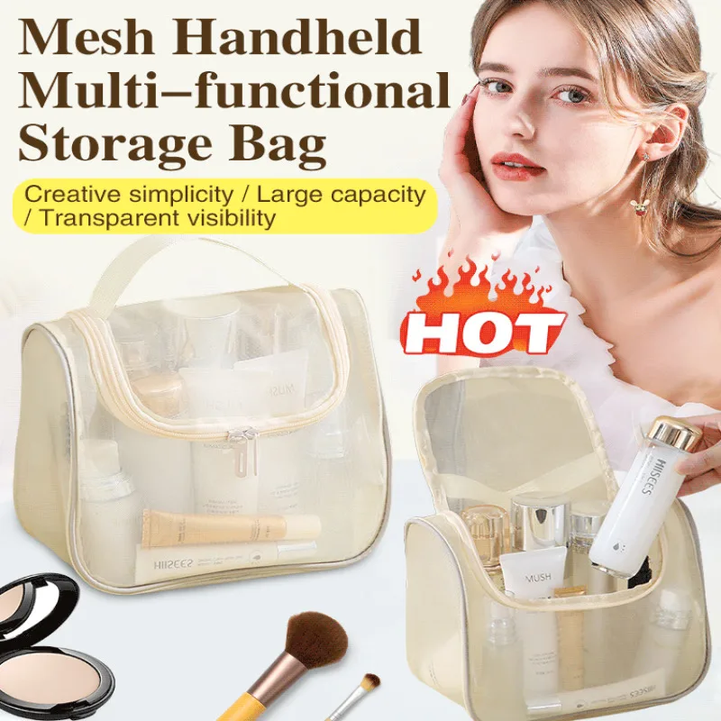 

Home Multifunctional Mesh Hand-held Cosmetic Storage Bag Travel Toiletries Storage Bag