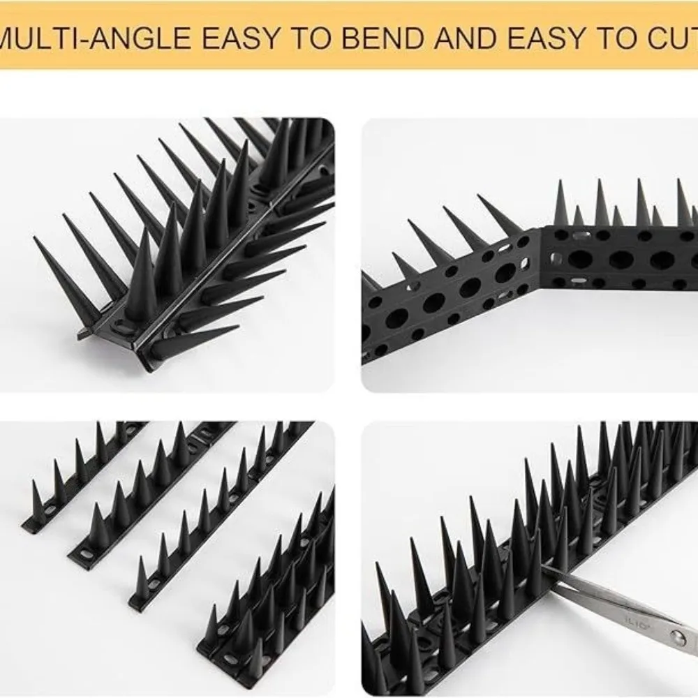 10PCS Deterrent Tool Bendable Bird Repellent Spikes 3.5cm Spikes Anti Climb Fence Wall Spike Anti Bird Thorn Outdoor Garden