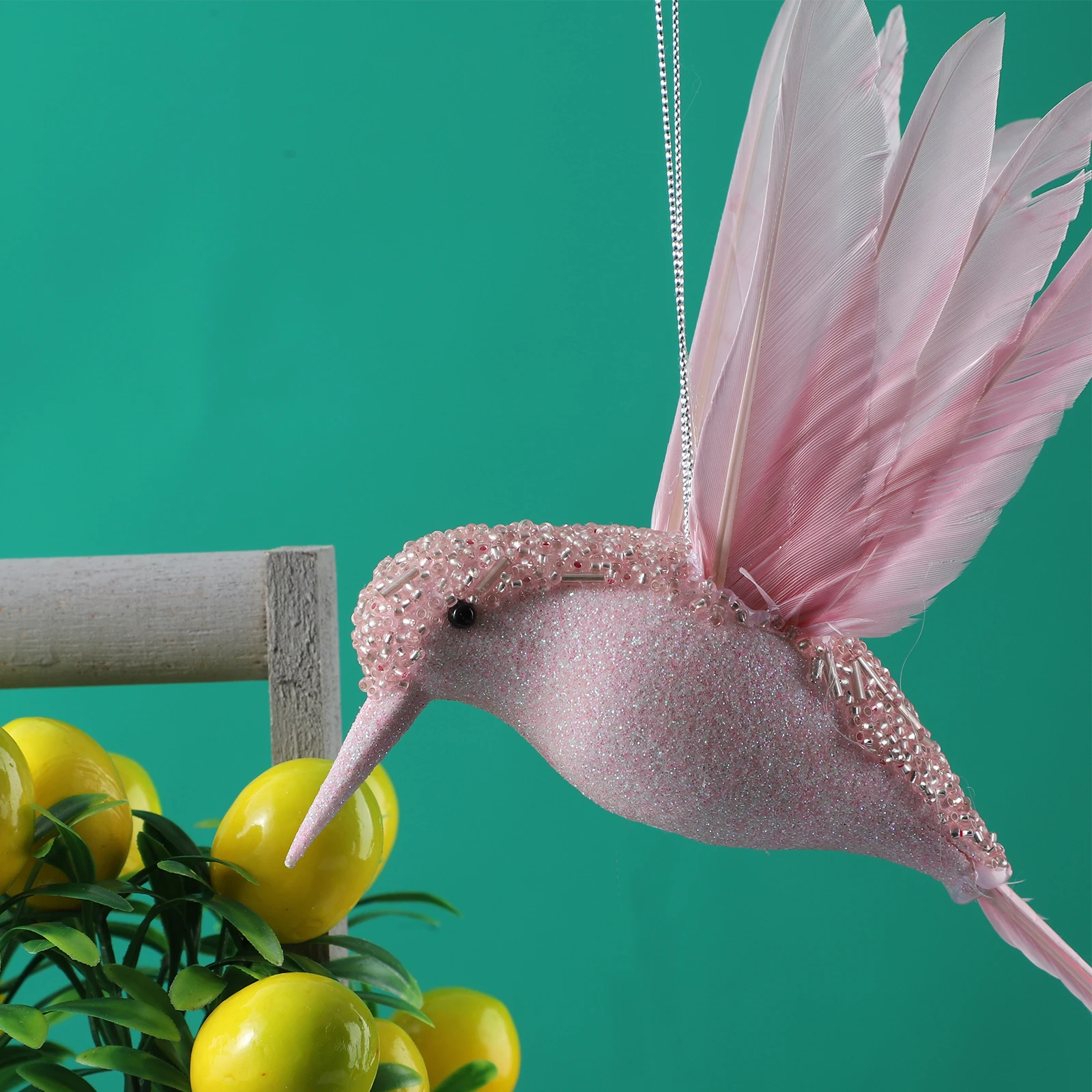 

Simulation Foam Hummingbird Hanging Pendant Handicraft Ornaments Tit Feather Courtyard Decoration Christmas Gift