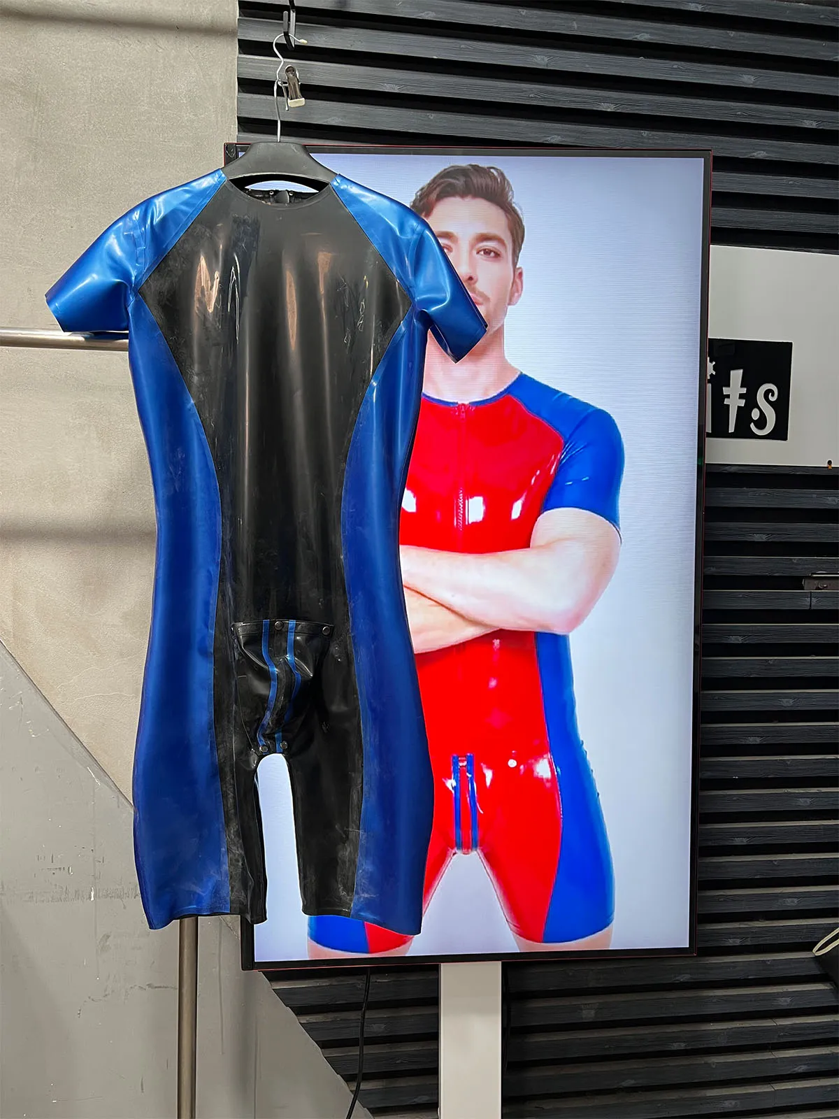 Black/Blue Glossy Novelty Outfit for Costume Display​