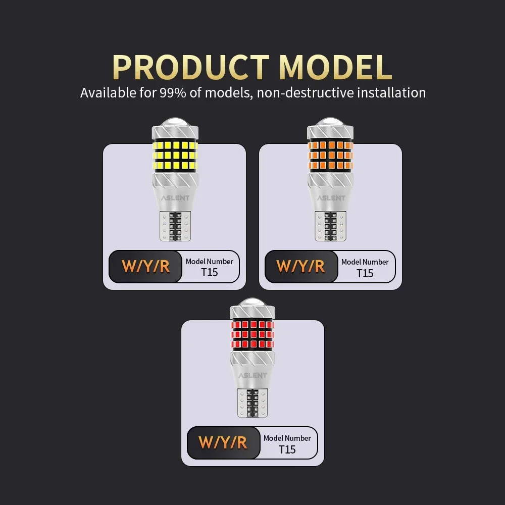 2pcs 921 T15 W16W LED 전구 역방향 조명 912 흰색 Canbus 오류 무료 W16W 906 904 전구 백업 조명 자동차 트렁크 300% 슈퍼 브라이트 썸네일 3