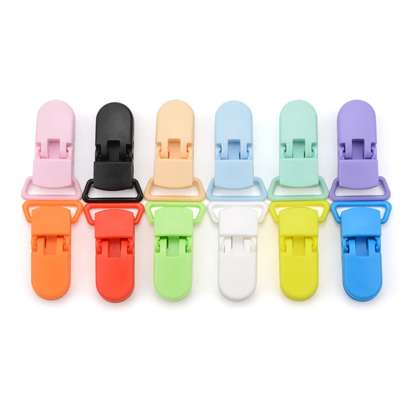 LOFCA 10pcs Baby Pacifier Clips 15/20mm Nipple Plastic Clasp Infant Nipples Multi Color Clamp DIY Baby Toy Jewelry Making