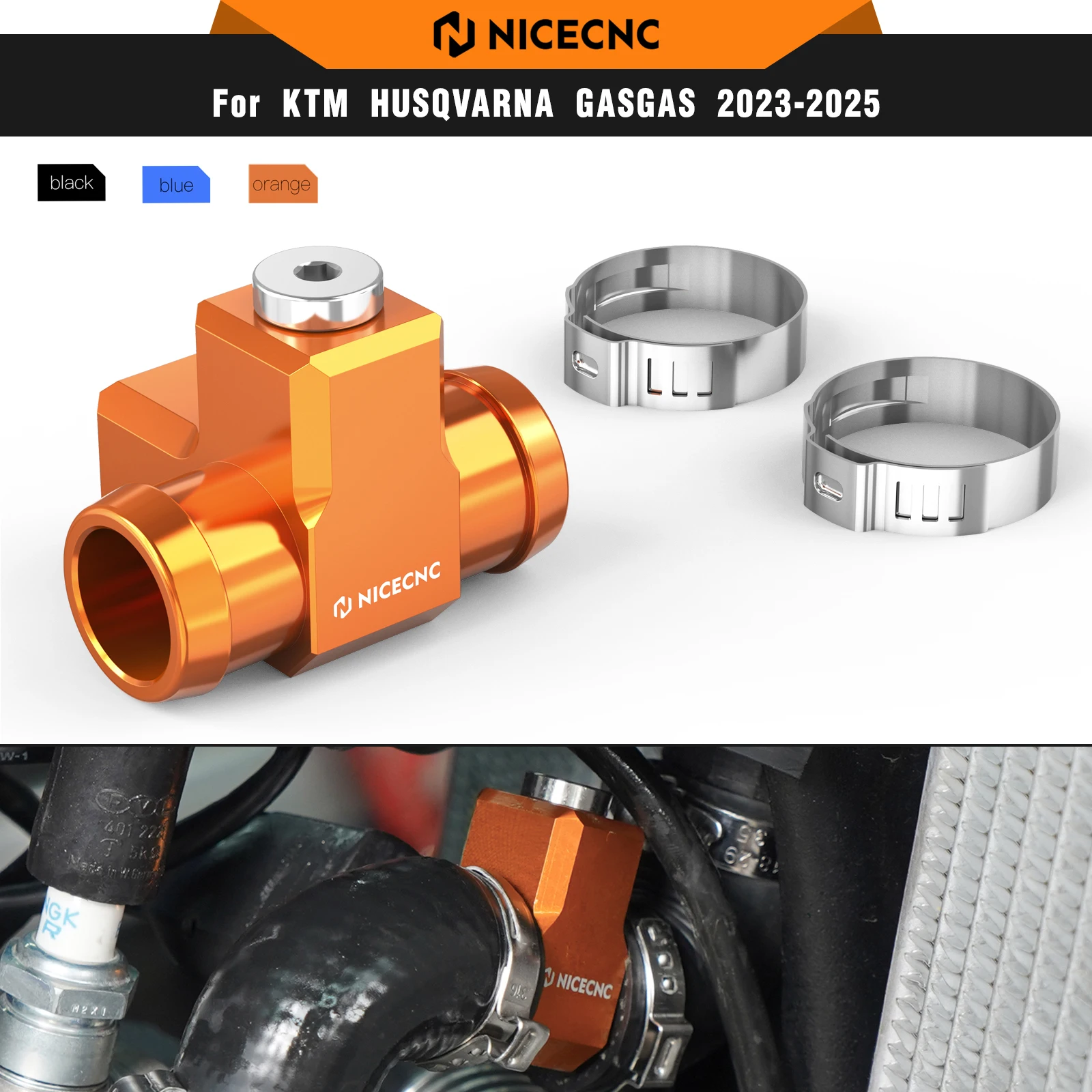 

NICECNC For KTM EXC 300 2024 Temperature Sensor Adapter For KTM SX 250 XC 300 Husqvarna TE 300 TE 250 TX 300 GasGas EC 300 EC250