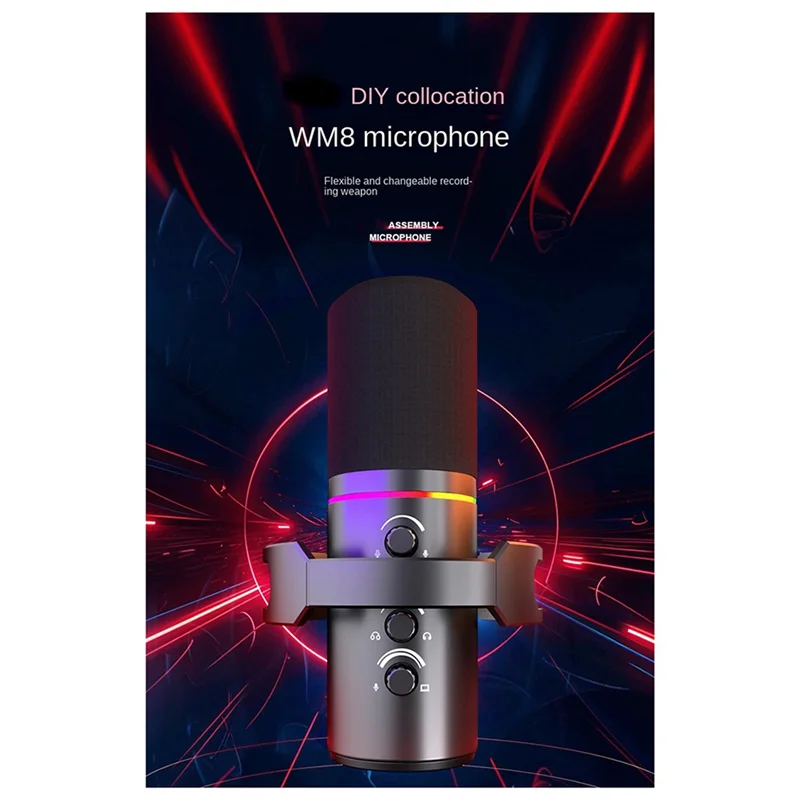 【Superdeals】ميكروفون ديناميكي XLR Connect 48 فولت لتسجيل بطاقة الصوت ومعدات التآكل والغناء USB لعبة كمبيوتر ميكروفون مباشر