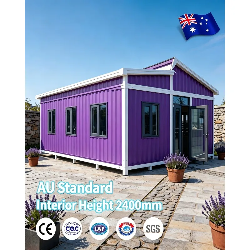 Waterproof Flat Pack Container House 20ft Expandable Foldable Container House Prefab Home Modular Tiny Cabin for Office Use